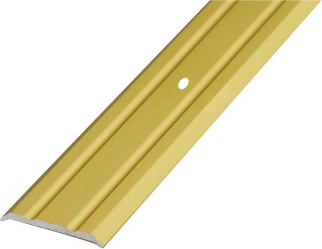 Arcansas Übergangsprofil aus Aluminium in Gold, B/H/L: 25 x 2,5 x 900 mm - Bild 1