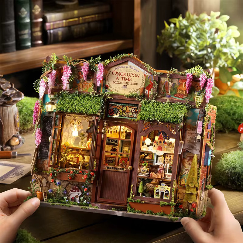 zuuton DIY Holz Miniaturen Puppenhaus, 3D Puzzle, Häuser mit Möbeln - Bild 2