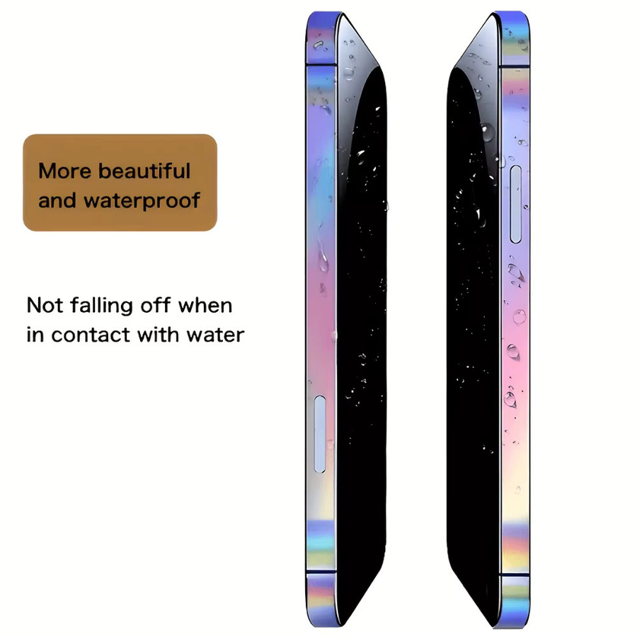 NNBILI Set aus 2 bunten Rahmen und 2 bunten Rückabdeckungen mit Leuchteffekt für iPhone 17 16 15 14 13 12 11 Pro Max in Multicolour - Bild 3