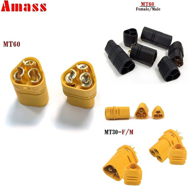 Amass MT60/MT30 Rundstecker-Set, Gelb - Bild 1