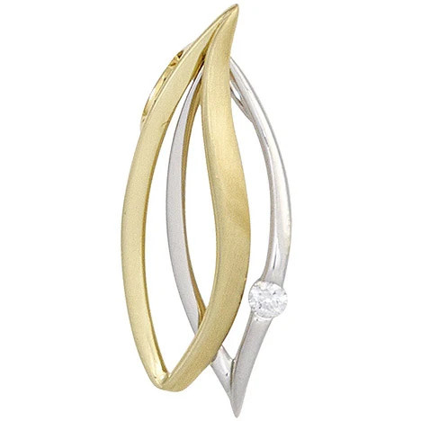 Colfem Anhänger 585 Gelbgold, Weißgold bicolor, Diamant, Brillant - Bild 1