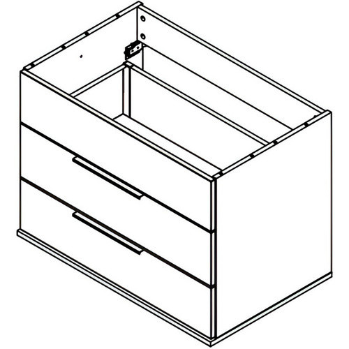 Fackelmann Kara Waschbeckenunterschrank in Anthrazit-Weiß, B/H/T: 79,5 x 59,0 x 49,0 cm - Bild 2