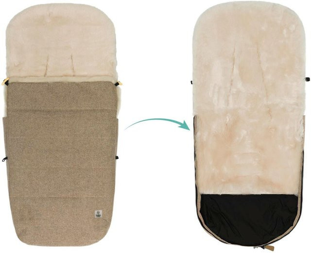 Babycab Winterfußsack Lille Wool aus Lammfell in Braun - Bild 1