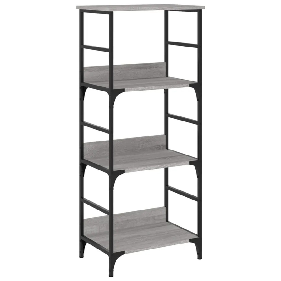 vidaXL Bücherregal im Industrial Design, Grau, B/T/H: 50 x 33 x 117,5 cm - Bild 2