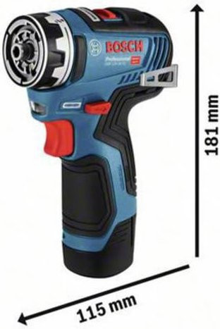 Bosch Professional GSR 12V-35 FC Akku-Bohrschrauber 12V mit 2 x 3,0 Ah Li-Ion Akkus und Ladegerät in Blau/Schwarz - Bild 1