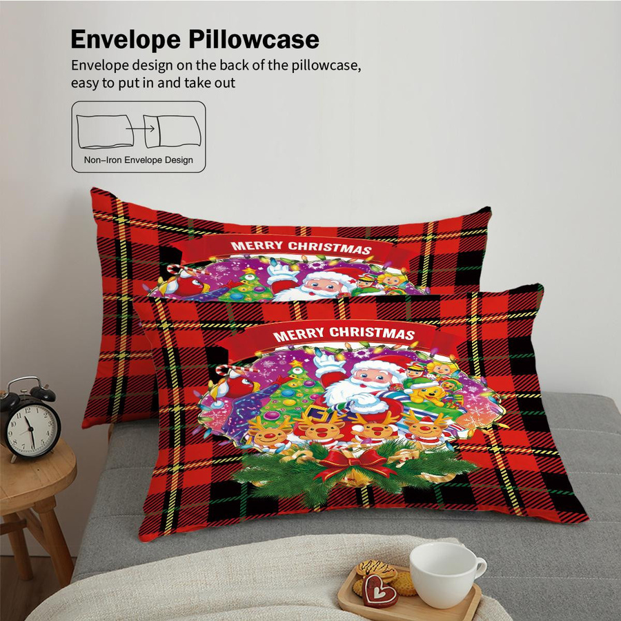 3-teiliges Bettwäscheset Monika Chen mit Weihnachtsmann-Druck, Multicolor, B/H: 135 x 200 cm - Bild 6