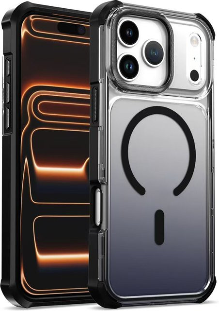 Apple iPhone Hülle mit Farbverlauf in Blau, kabelloses Laden und Airbag-Schutz für iPhone 13, 14, 15, 16 Pro und 17 Pro Max - Bild 1