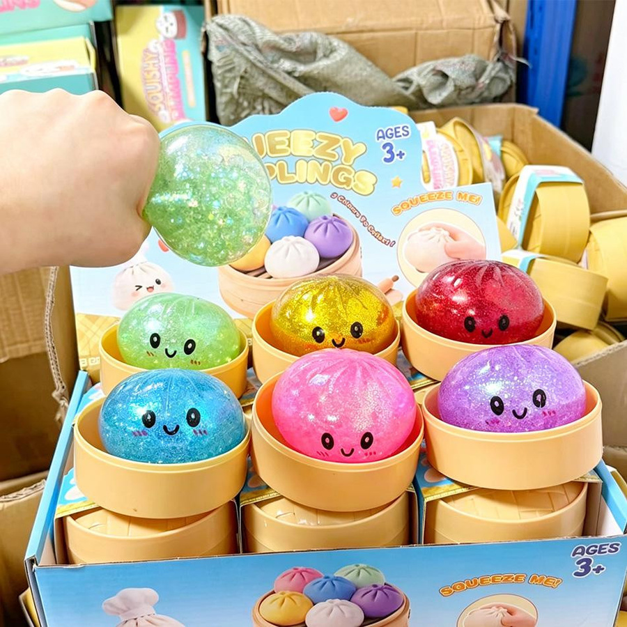 Squishies Teigtaschen Brötchen Spielzeug, multicolour, langsam aufsteigend, mit Glitzer - Bild 2