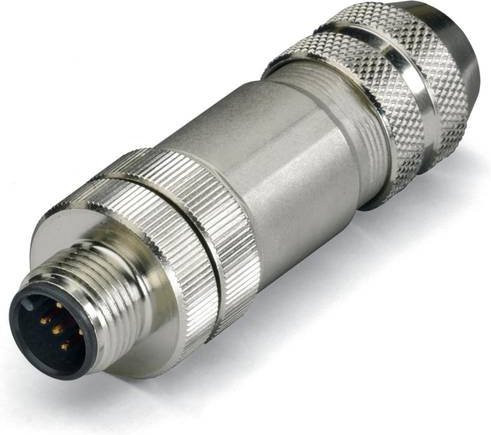 WAGO 756-9207/060-000 Sensor-Aktor-Steckverbinder M12 Stecker gerade unkonfektioniert 5-polig silber - Bild 1
