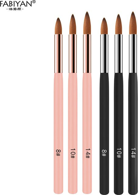 FABIYAN Nagelkunst-Pinsel-Set, 3-teilig, pink, Unisex - Bild 1