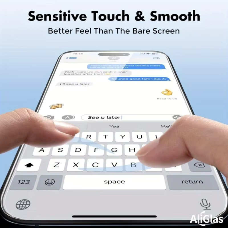 Vieruodis 8K Super Clear Displayschutzfolie aus gehärtetem Glas für iPhone 17, 17 Pro, 17 Pro Max, 17 Air, 16, 16 Pro, 16 Plus, 16 Pro Max, transparent - Bild 3