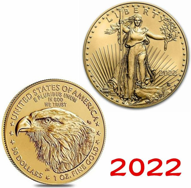Vintage Liberty Adler Gedenkmünze als Replik aus Metall in Silber und Gold für Sammler und Hobby-Dekoration - Bild 1