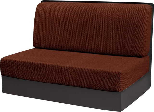 Stretch-Jacquard-Kissenbezug für Wohnmobil und Sitzbank mit Tiermotiv in Dunkelbraun - Bild 1