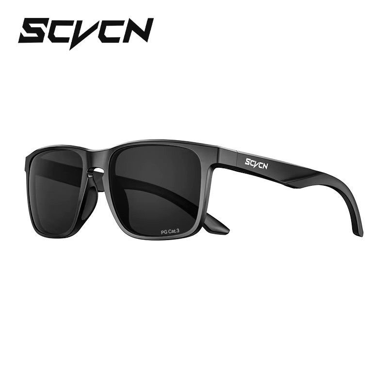 SCVCN Sonnenbrille, Vollrand, Square, Kunststoff, Schwarz, polarisiert - Bild 2