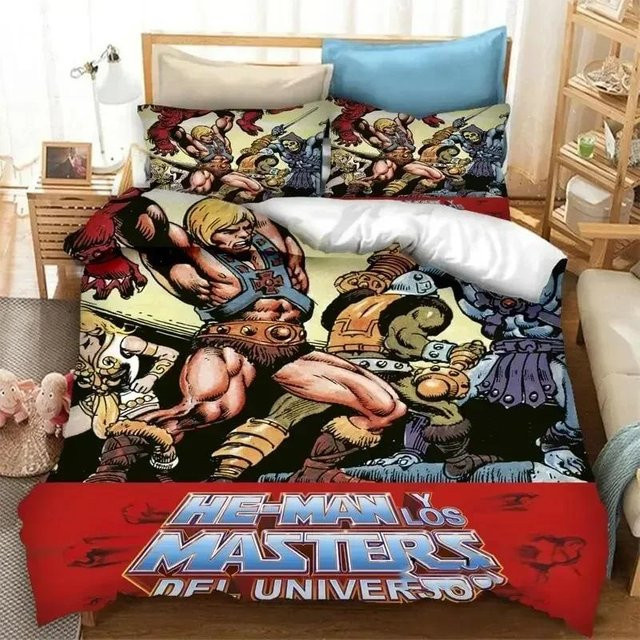 He-Man Masters of the Universe Bettwäsche-Set mit Bettbezug und Kissenbezug, Microfaser, Mehrfarbig, B/H: 135 x 200 cm - Bild 1