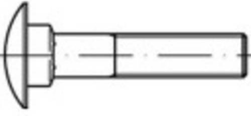 TOOLCRAFT Flachrundschraube M16 60mm DIN 603 aus Stahl galvanisch verzinkt in Silber, 50 Stück - Bild 1