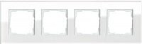 Gira Abdeckrahmen vierfach Weißglas für Unterputzmontage in Weiß mit glänzender Glasoberfläche - Bild 1