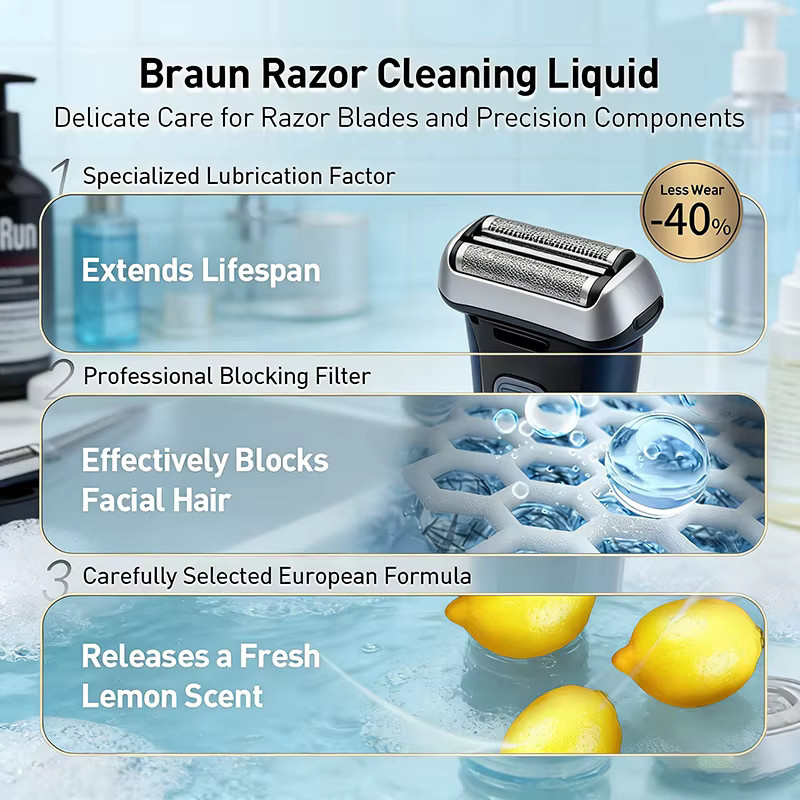 Braun Rasierer-Reinigungslösung 4-teiliges Set, Unisex - Bild 3