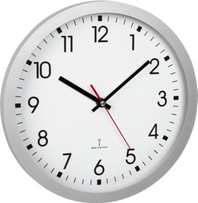 TFA Funk-Wanduhr, Kunststoff, Batteriebetrieb, Unisex - Bild 1