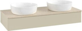 V&B Waschtischunterschrank Antao mit Beleuchtung, Grau lackiert, B/T/H: 120 x 50 x 19 cm - Bild 1