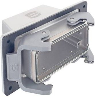 Harting Wanddurchführungsgehäuse 19628161121 aus Aluminium in Grau - Bild 1