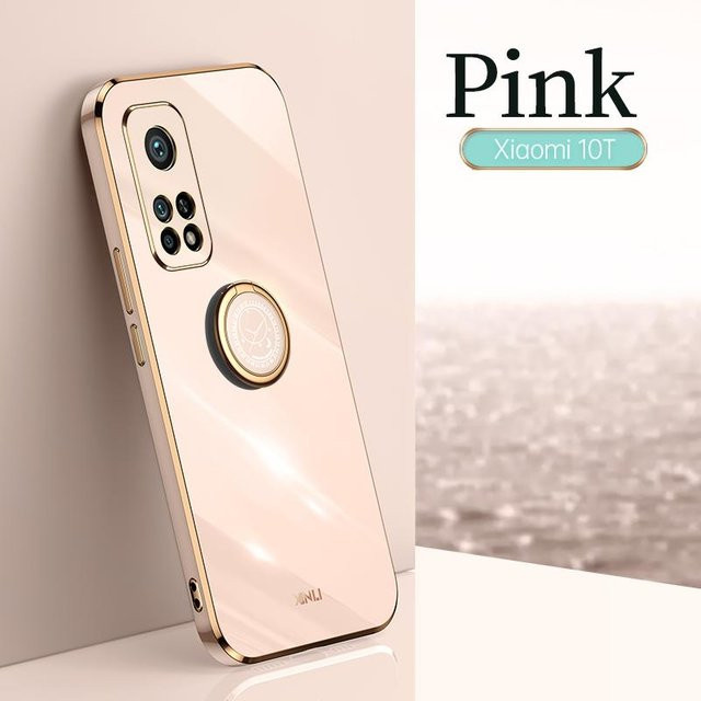 Luxus Silikon Handyhülle mit Ringhalter und Stoßfänger-Schutz für Xiaomi Mi 10t Pro 5G und Mi 10 Lite in verschiedenen Farben - Bild 1