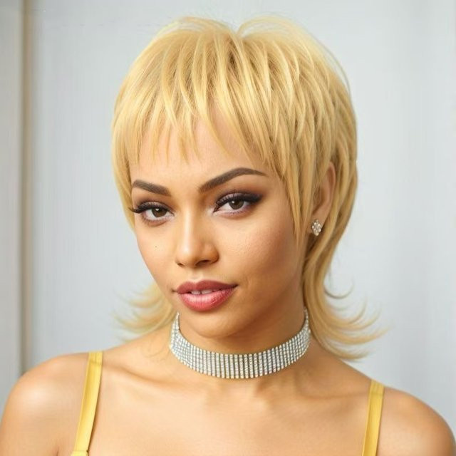 OYM HAIR Pixie-Perücke, Echthaar, Damen - Bild 1