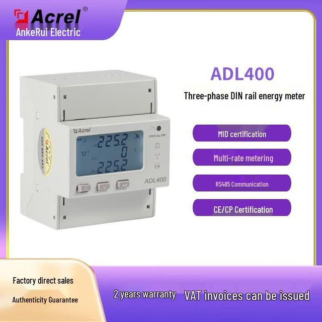 Acrel ADL400 Dreiphasen-DIN-Schienen-Energiezähler in Weiß - Bild 1