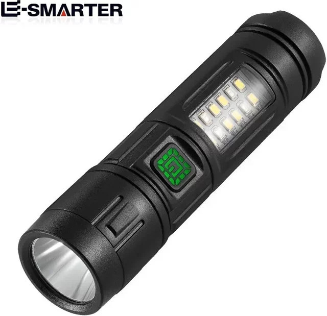 ESMARTER Wiederaufladbare LED-Taschenlampe in Schwarz für Camping, Jagd und Angeln - Bild 1