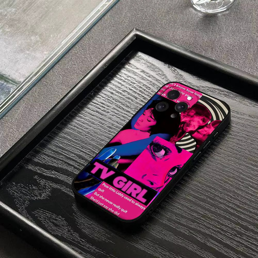 Handyhülle mit TV-Mädchen-Musik-Design für iPhone 11 bis iPhone 17 Pro Max Plus, weiches und hautfreundliches TPU in Multicolour - Bild 4
