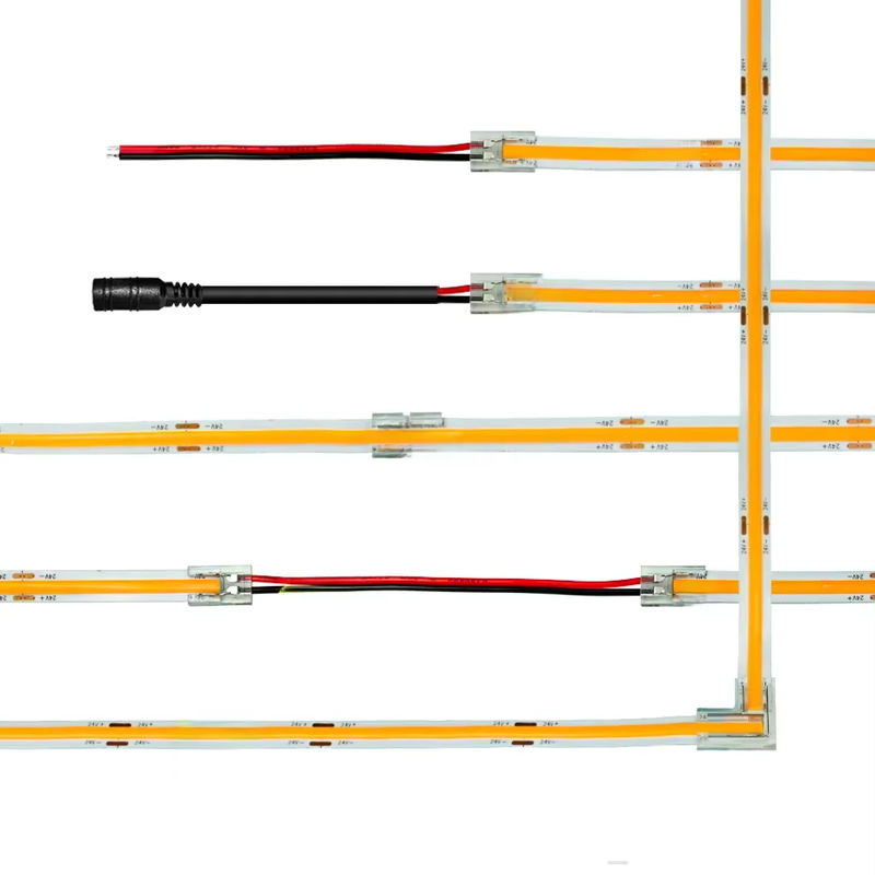 Asign 5 Stück COB-LED-Streifen-Eckverbinder L-förmig mit festen Klemmen für 5 mm, 8 mm und 10 mm Breite (2-polig, 3-polig, 4-polig) - Bild 6