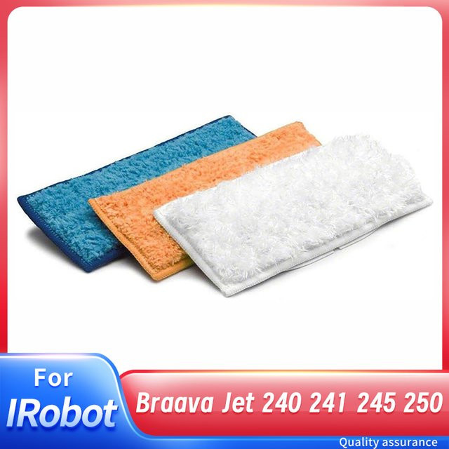 Waschbares Ersatz-Mopptuch White für iRobot Braava jet 240 241 245 250 Roboter Staubsauger Wet Pad Mop - Bild 1