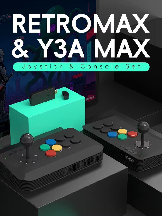 DATA FROG Y3A Max Wireless Arcade Fight Stick Controller in Schwarz für PC, Android und Mobile via Bluetooth - Bild 6