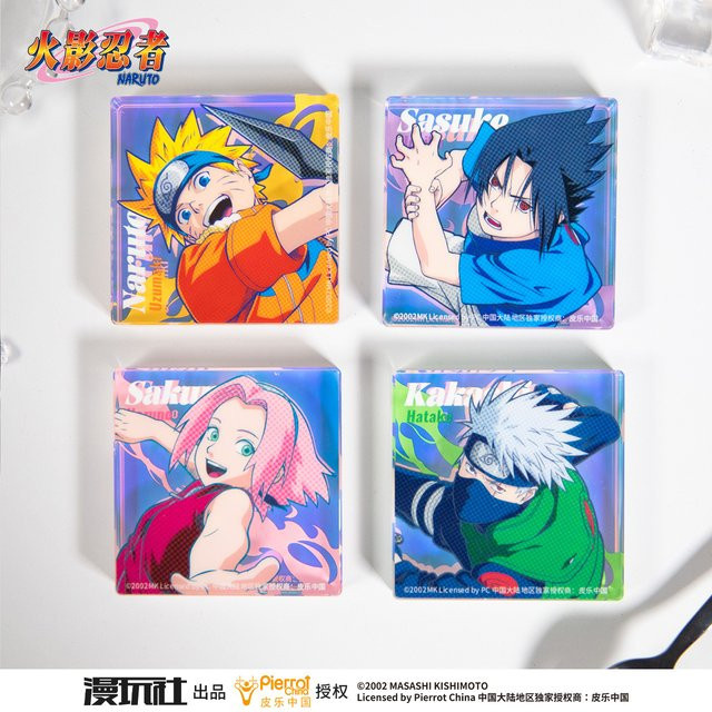 XINGHEDONGMAN Naru Uchiha Sasuke Sakura Kakashi Polka Dot Serie Acryl Ziegel - Bild 1