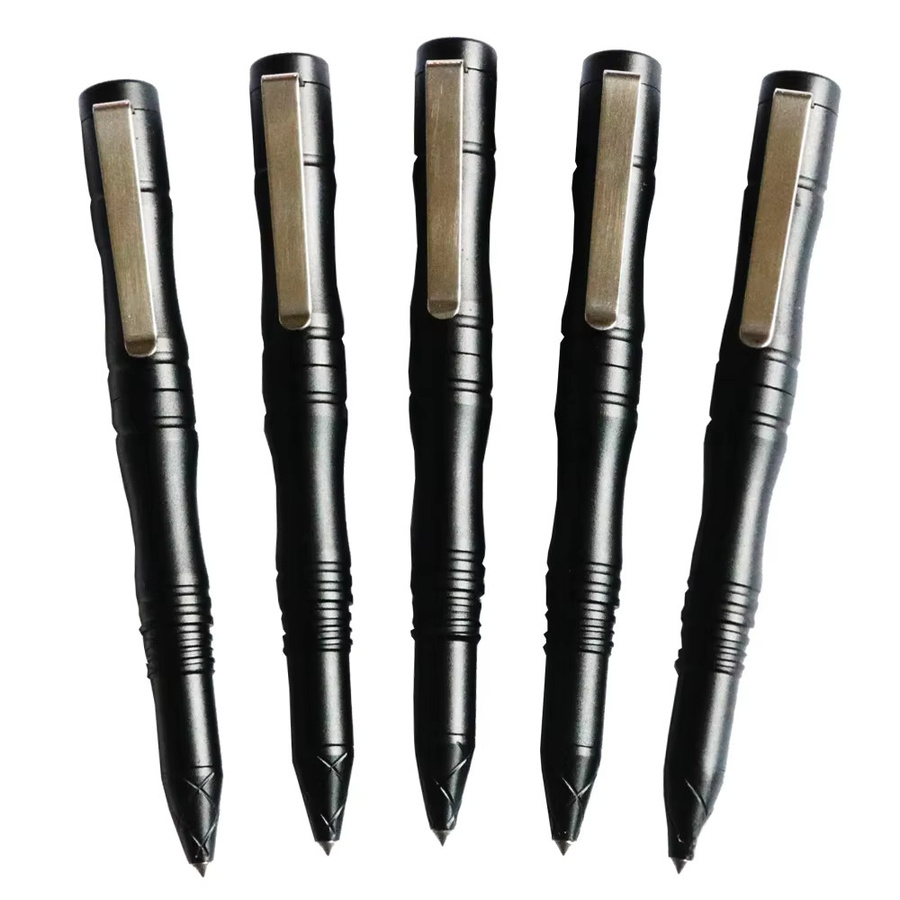 Taktischer Stift von YiHESZ aus Edelstahl mit Wolframstahl-Kopf in Schwarz als Selbstverteidigungswerkzeug und Fensterbrecher für dein EDC - Bild 4