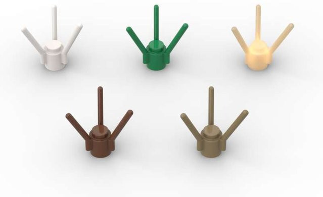 SixBricks Pflanze Blume Stiel Bausteine, 10-teiliges Set, Natur - Bild 1