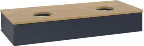 V&B Antao Waschtischunterschrank mit integrierter Beleuchtung, Wandmontage, Eiche honig, Braun, B/T/H: 120 x 50 x 19 cm - Bild 1