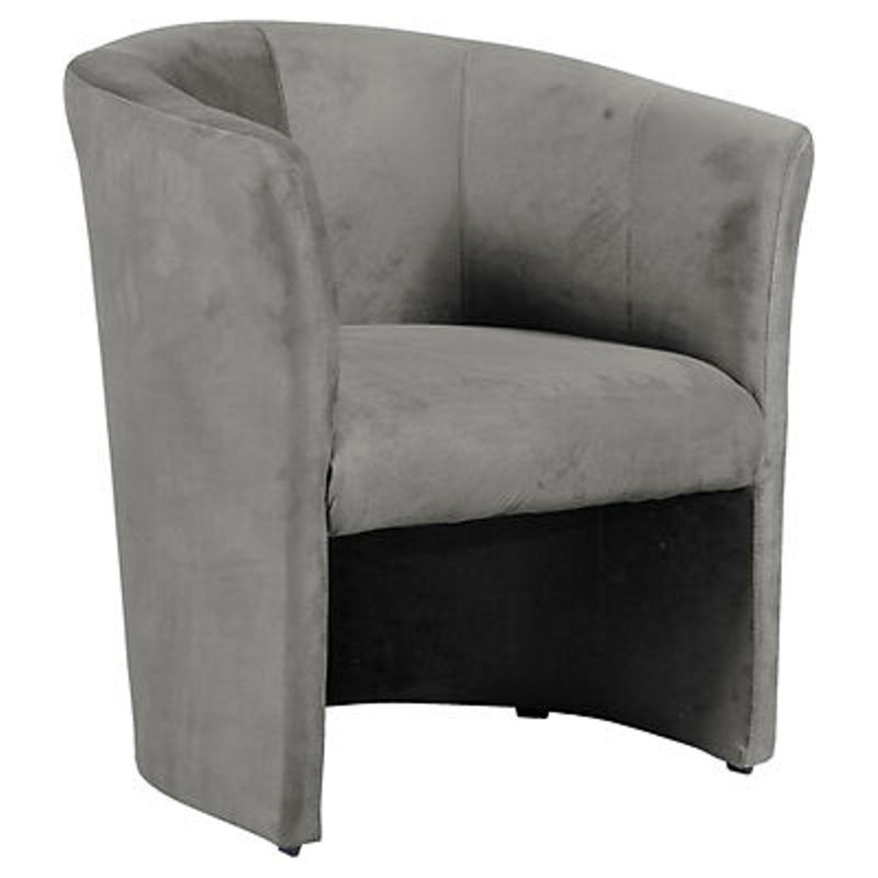 Sessel in Grau mit Microfaserbezug und Armlehnen, B/H/T: 69 x 77 x 70 cm - Bild 2