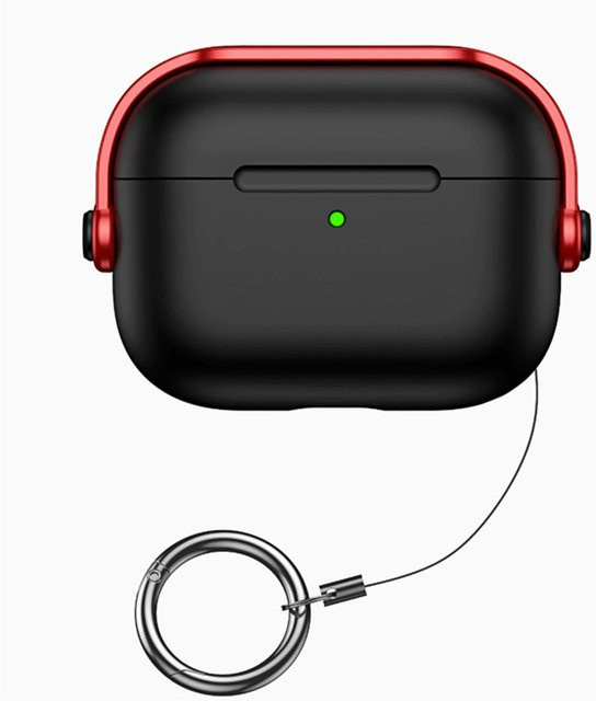 Stoßfeste Armor TPU Schutzhülle für Apple AirPods Pro 2, Pro 3, Pro 1, Pro 2 Gen, AirPods 4, 3, 1 in Schwarz und Orange - Bild 1