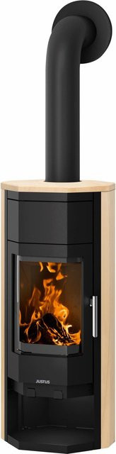 Justus Kaminofen Usedom W+ 2.0 in Sandstein Beige und Schwarz mit 5,5 kW - Bild 1