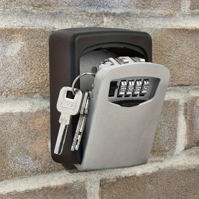 Bnation Ultra-Secure Flip-Top Schlüsselsafe in Schwarz aus Metall und Kunststoff mit Kombinationszifferblatt und Passwortsperre - Bild 1