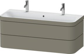 Duravit Möbelwaschtisch-Unterschrank Happy D.2 Plus in Grau matt, Wandmontage, 1 HL, 2 La, B: 117,5 cm, T: 49 cm, H: 48 cm - Bild 1