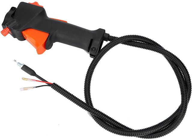 GoolRC Gashebel-Zug-Set mit Schalter und Gasgriff für Honda Rasentrimmer und Freischneider, Schwarz-Orange - Bild 1