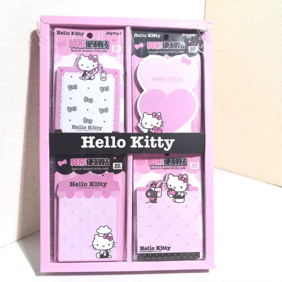 Sanrio Hello Kitty Haftnotizen in Blau und Pink, niedliche selbstklebende Notizblöcke für Schule und Studium - Bild 3