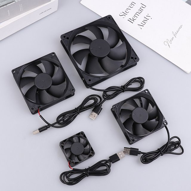 SAFENH Bürstenloser USB-Lüfter in Schwarz für PC-Gehäuse, Router, TV-Box und Desktop DIY Kühler-Zubehör - Bild 1
