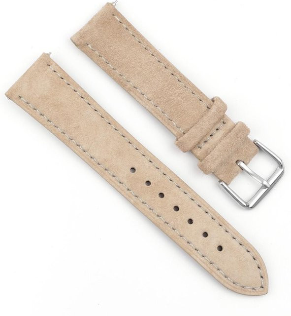 FashionFlair Uhrenarmband Wildleder, Rindsleder, beige, 20mm, Unisex - Bild 1