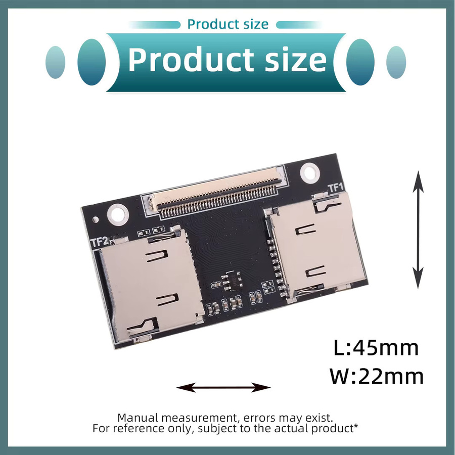 SPEEDIER Dual TF zu CE ZIF Adapter für Dual 2 TF SSD Kartenkonverter in Schwarz - Bild 3