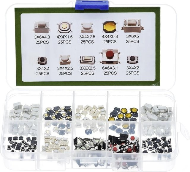 Multicolor Tact Push Button Switch DIP SMD Micro Switch Set für TV und Spielzeug - Bild 1