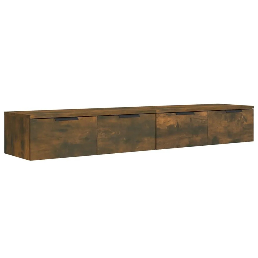 vidaXL Wandschränke 2er-Set in Räuchereiche, B/T/H: 68 x 30 x 20 cm - Bild 2