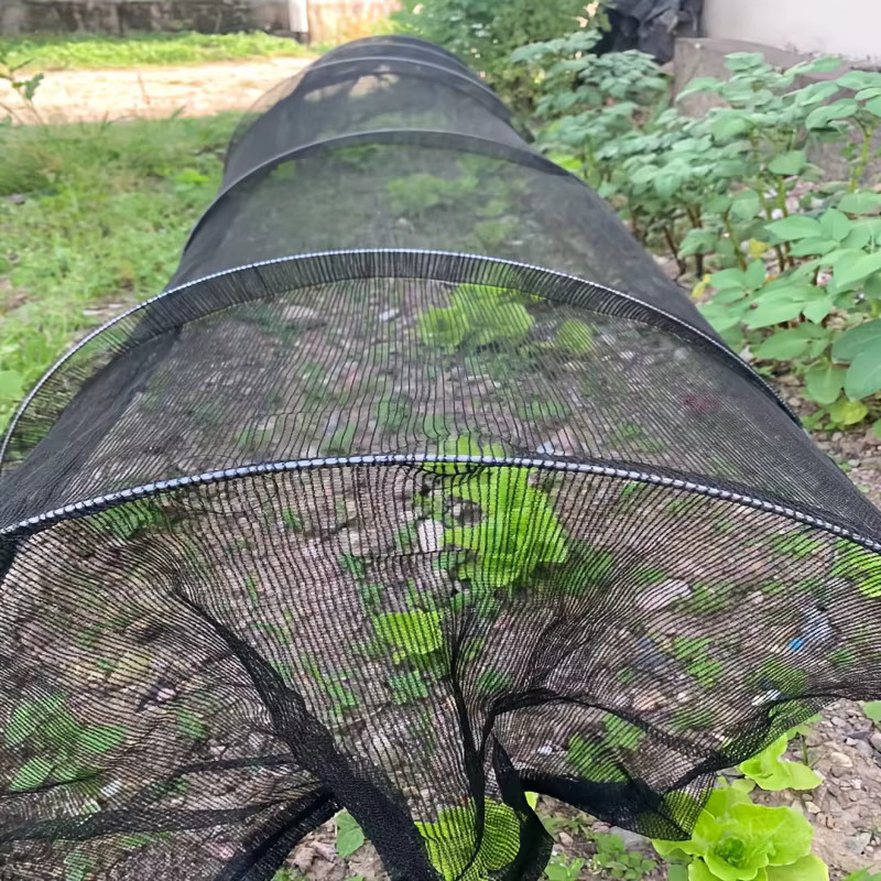 Mehrzweck-Klappgartentunnel mit PVC-Rahmen und insektensicherem Netz in Schwarz zum Schutz von Gemüse und Obst oder als Hühnerstall - Bild 4